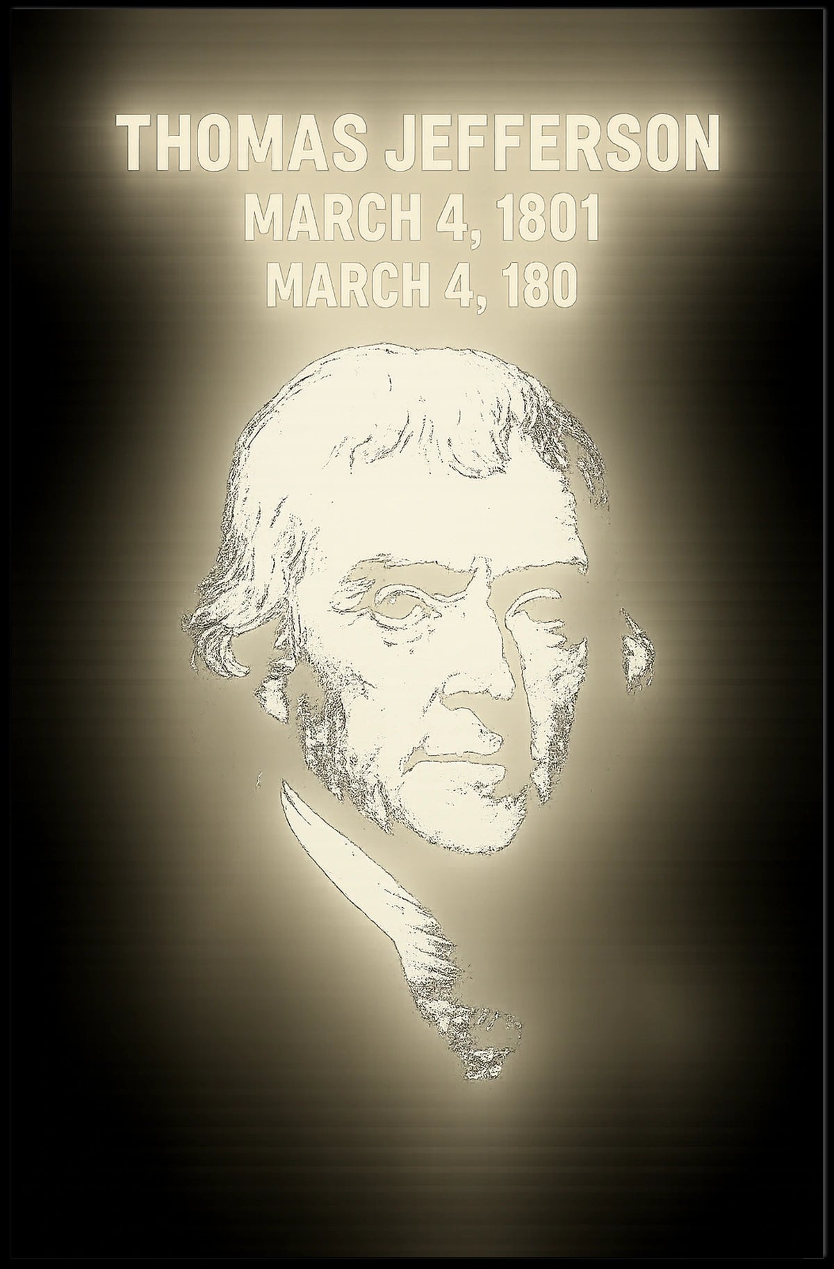 Thomas Jefferson Inauguration Dates Poster