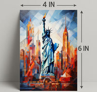 The Statue Of Liberty A Modern Mosaic Poster