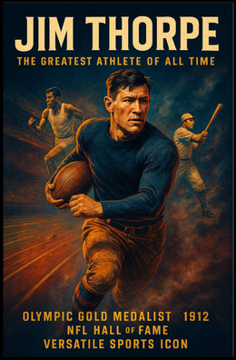 Jim Thorpe Legendary Sports Icon Poster