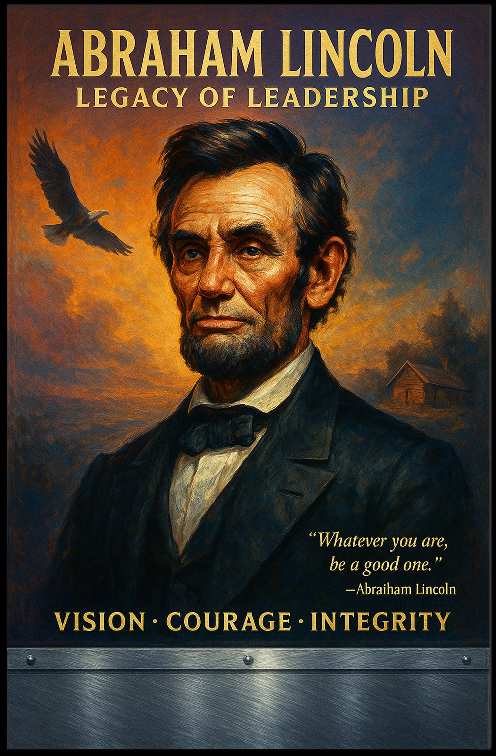 Abraham Lincoln Leadership Portrait: Historical or Presidential Poster