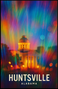 Huntsville Alabama Cityscape Wanderlust Minimalist Poster