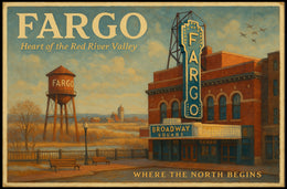 Fargo Travel Poster Where The North Begins