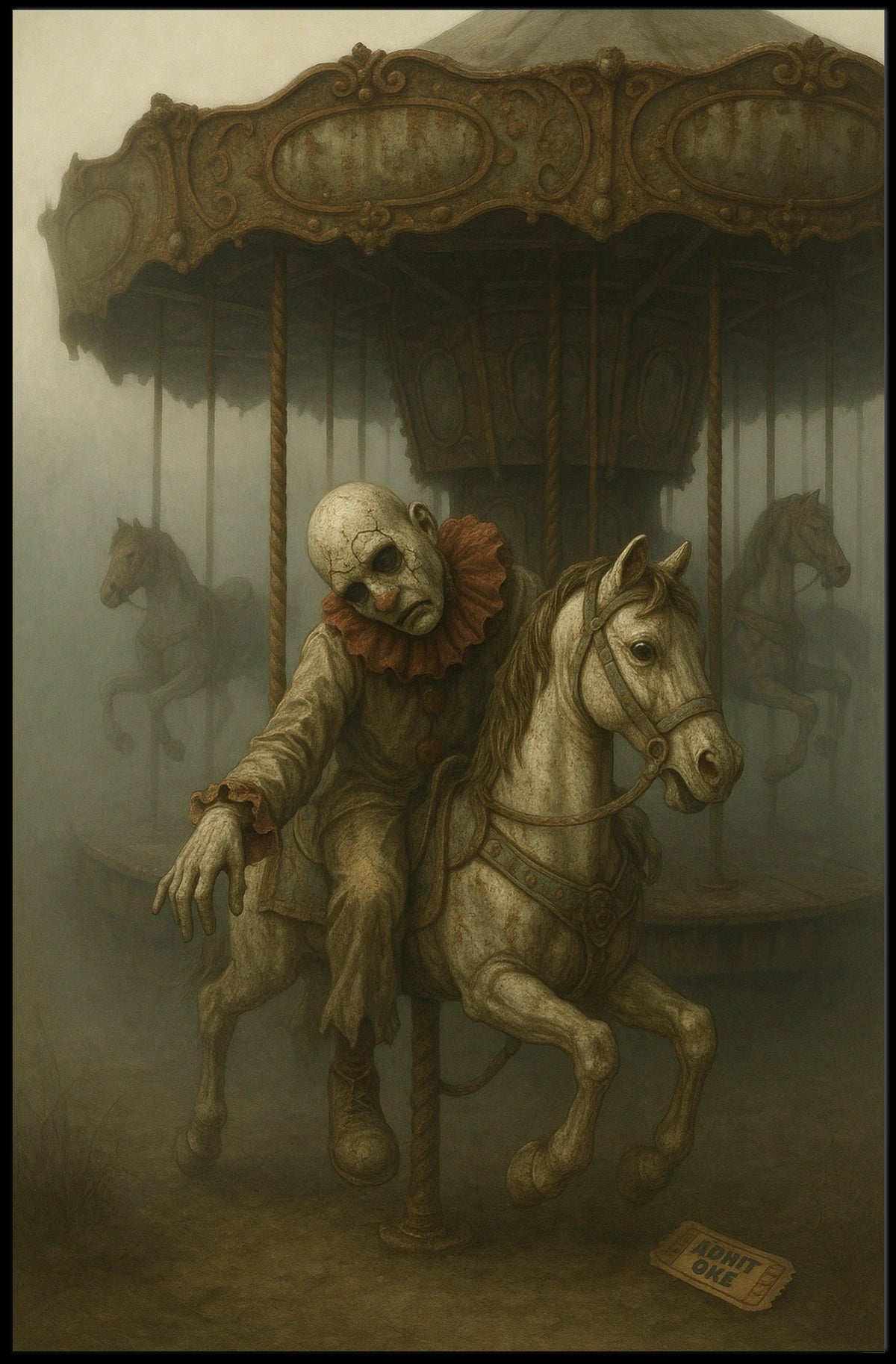 Eerie Carousel Poster