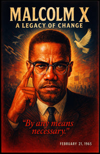 Malcolm X A Legacy of Change Poster PosterGoat