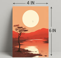 Tranquil Sunset Over The Savannah Poster