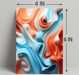 Abstract Waves Of Color Abstract Poster PosterGoat