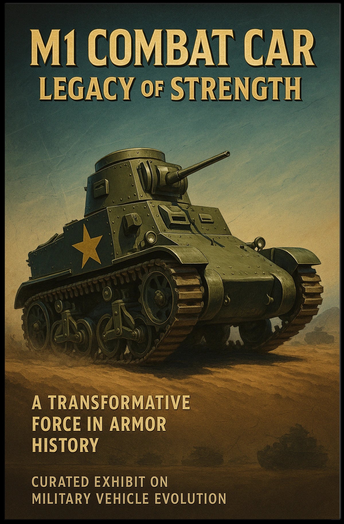 M1 Combat Car Legacy Of Strength Poster