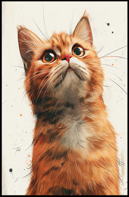 Curious Cat Portrait Poster