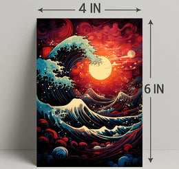 The Great Wave At Sunset Poster PosterGoat