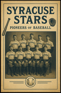 Syracuse Stars Pioneers of Baseball Poster Vintage Wall Art