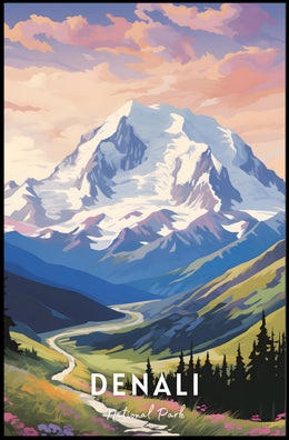Denali Scenic Beauty Captured In National Park Poster