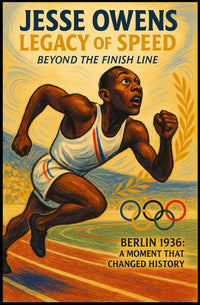 Jesse Owens Olympic Triumph Vintage Poster Print