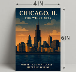 Chicago The Windy City Poster PosterGoat