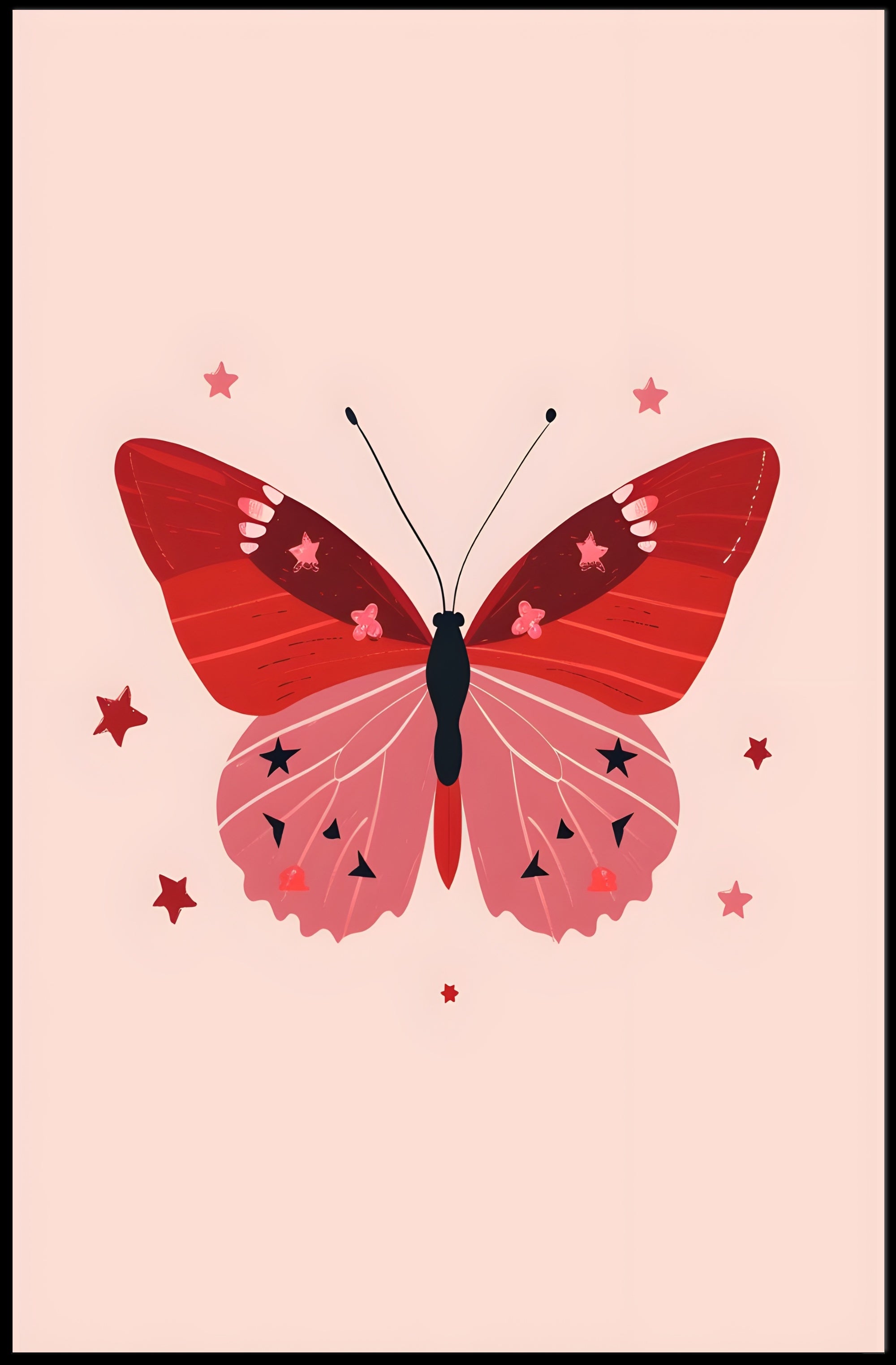 Whimsical Butterfly Art Print: Abstract or Artistic Poster PosterGoat