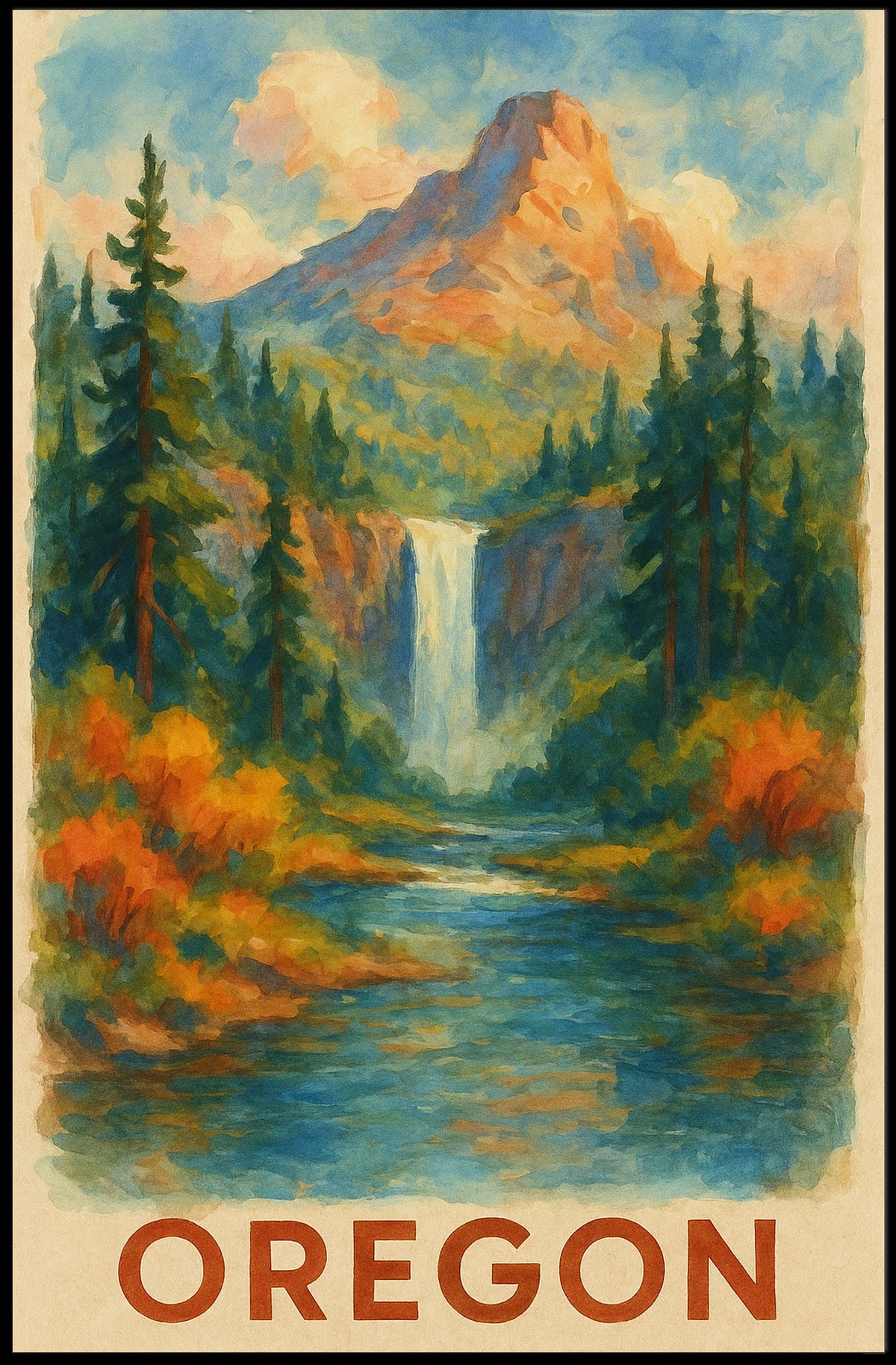 Oregon Scenic Landscape Poster