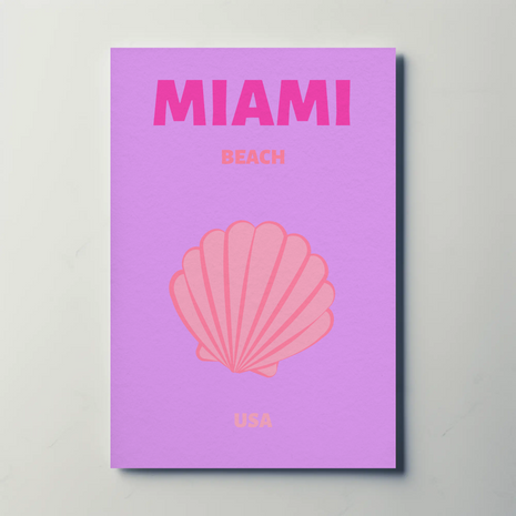 Miami Beach Vibrant Travel Destination Poster