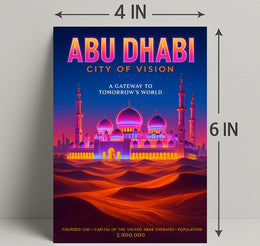 Abu Dhabi City of Vision Travel Poster