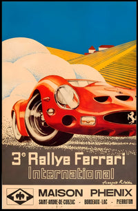 3rd Rallye Ferrari Travel Poster Art Print Decor