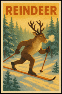 Reindeer Ski Adventure Poster