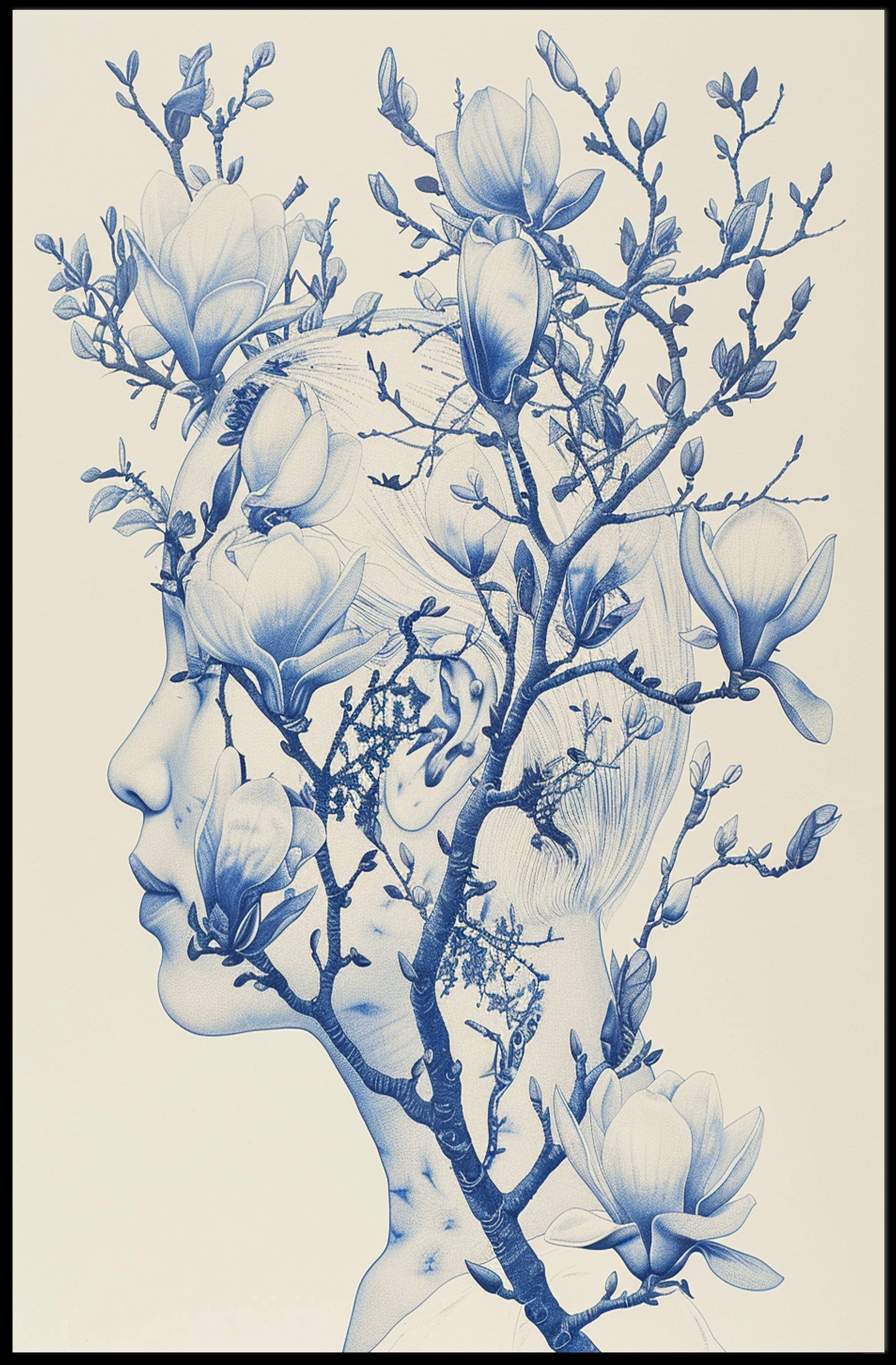 Blossoming Thoughts Art Print Poster Decorative Wall Art for Home Decor PosterGoat