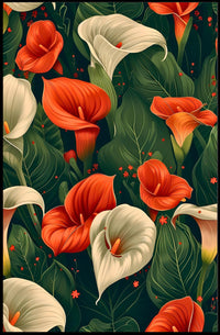 Vibrant Calla Lilies Wall Art Print