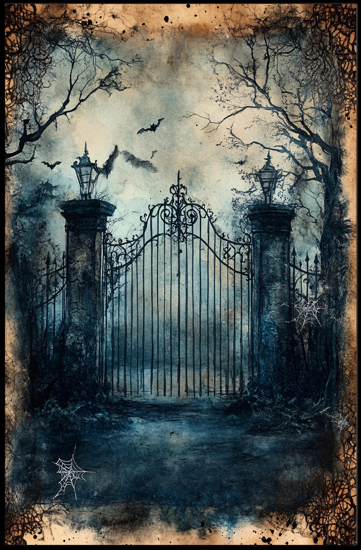 Gothic Victorian Mysterious Scene Artistic Poster