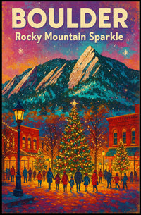 Boulder Rocky Mountain Sparkle Poster