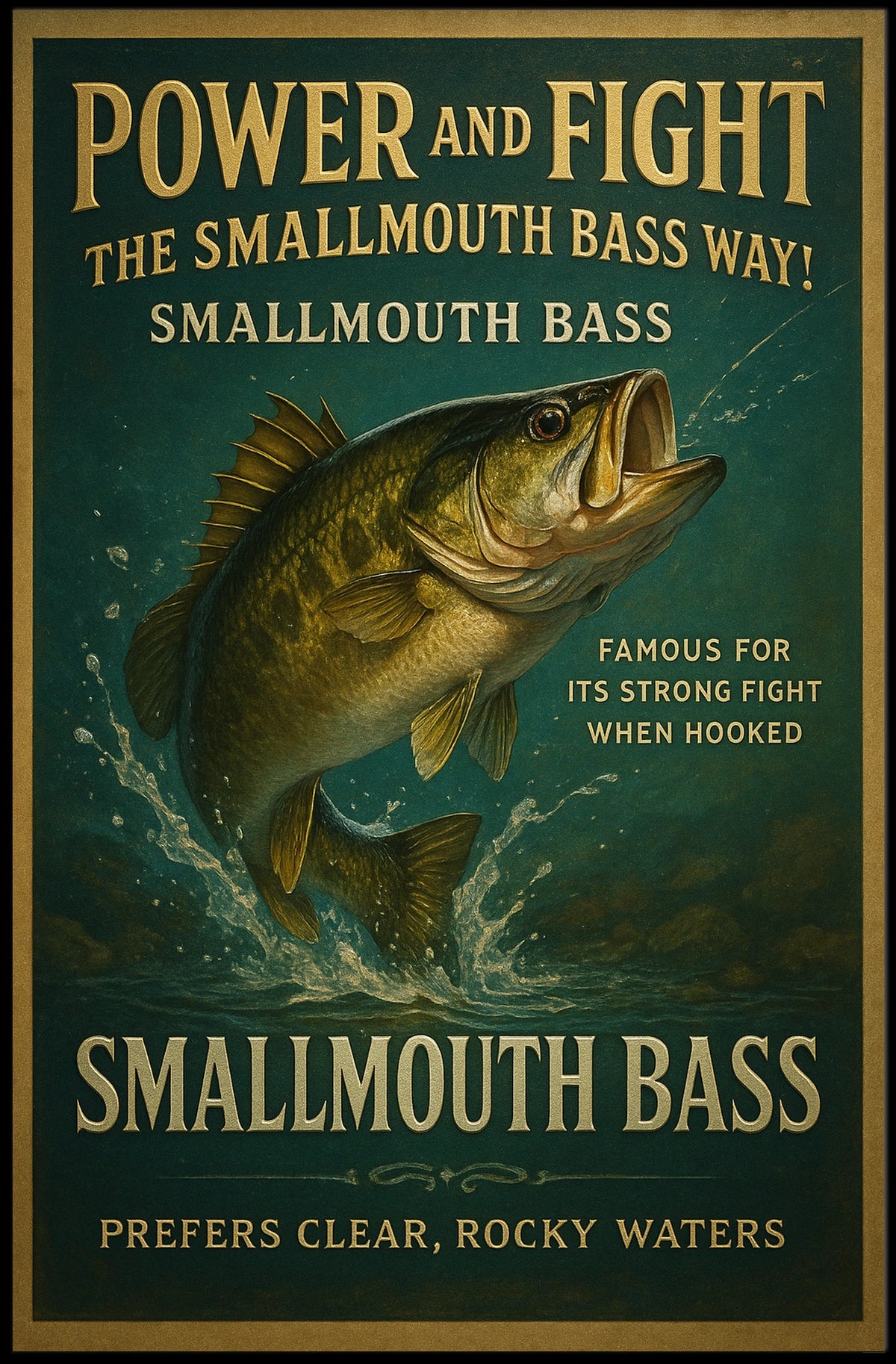 Power and Fight The Smallmouth Bass Way Poster