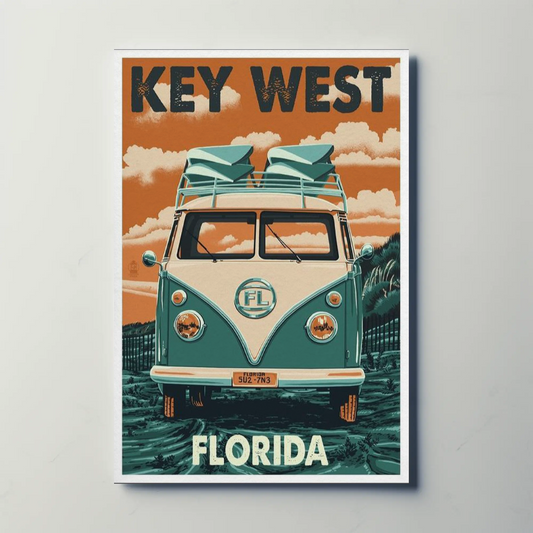 Key West Florida Vintage Travel Poster