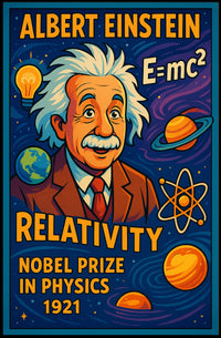 Einstein Relativity Vintage Science Home Decor Poster