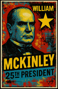 William McKinley 25th President of the United States Graffiti Pop Art Poster
