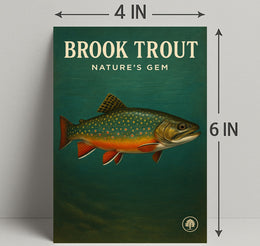 Brook Trout Nature's Gem Wall Art Print PosterGoat