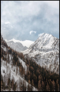 Majestic Winter Peaks Poster National Park Poster