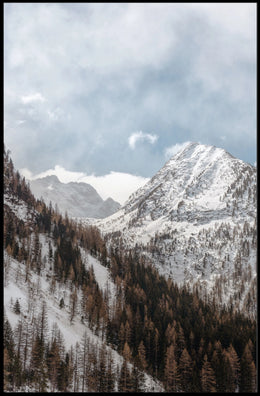 Majestic Winter Peaks Poster National Park Poster