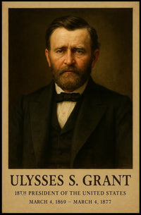 Ulysses S. Grant Historical Leadership Presidential Poster
