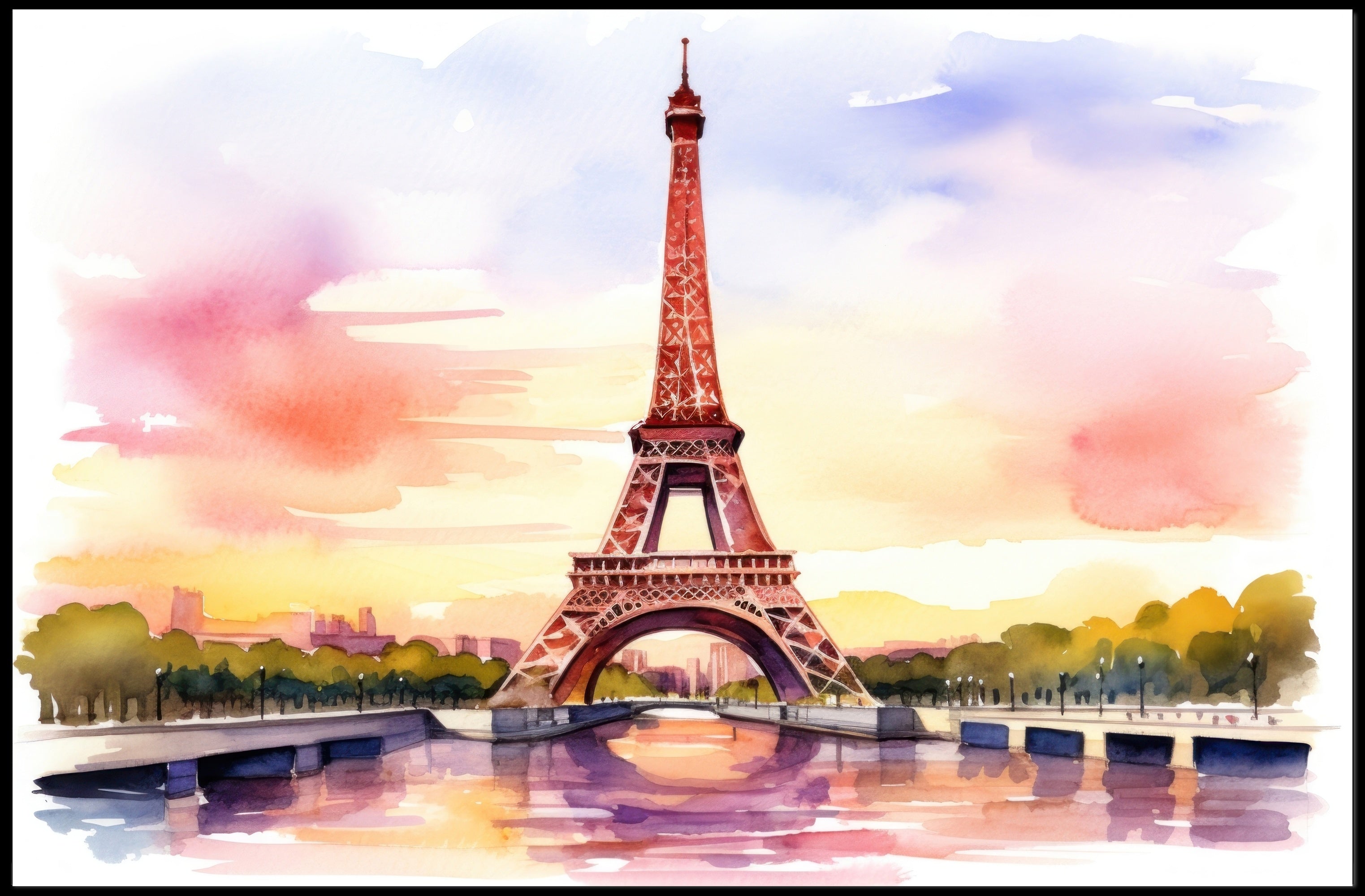 Eiffel Tower at Sunset Poster PosterGoat