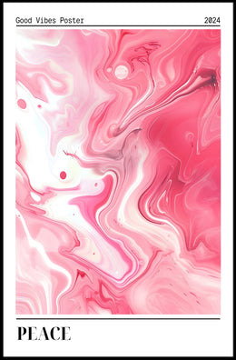 Good Vibes 2024: Serene Swirls Abstract or Artistic Poster PosterGoat