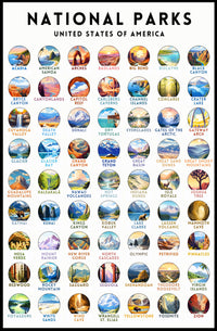 National Parks United States Poster Travel Print