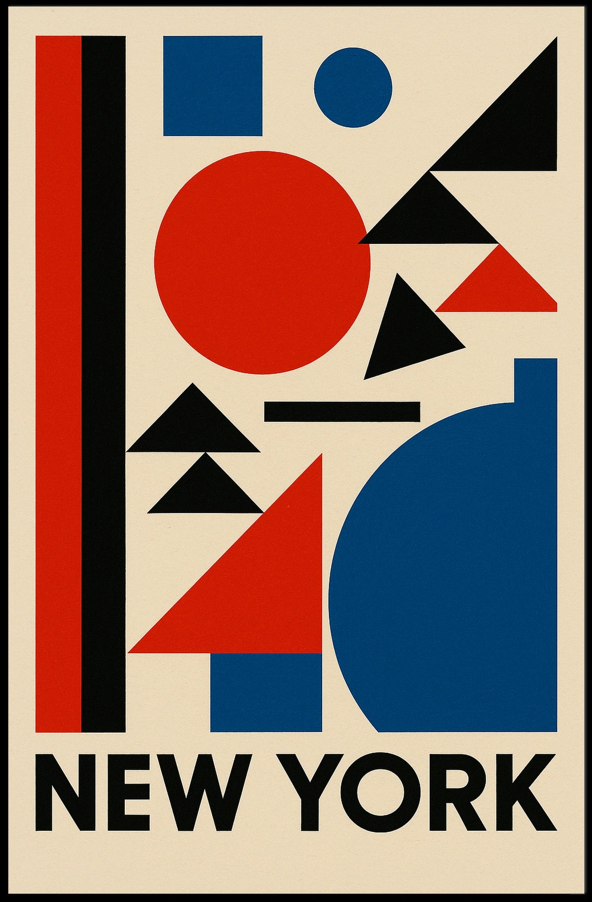 New York Geometric Art Poster