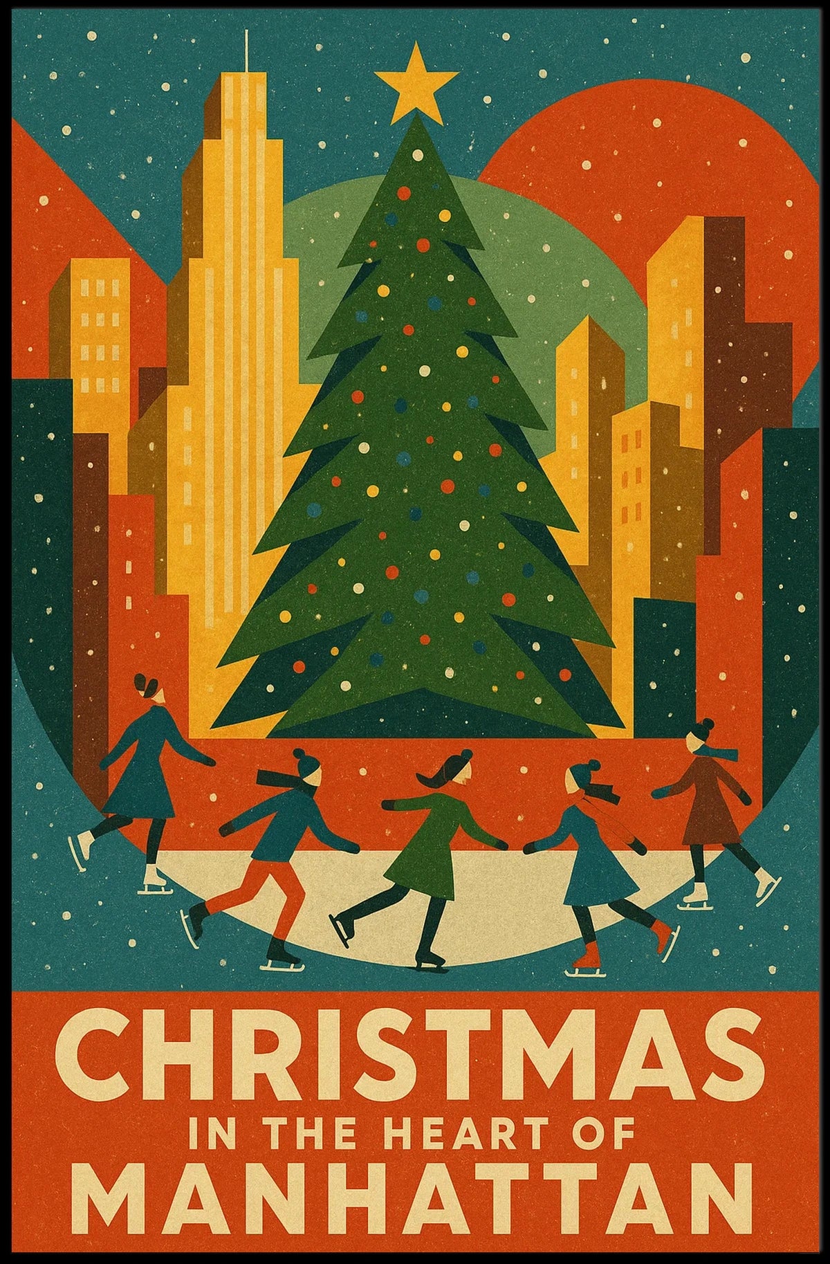 Christmas In Manhattan Poster