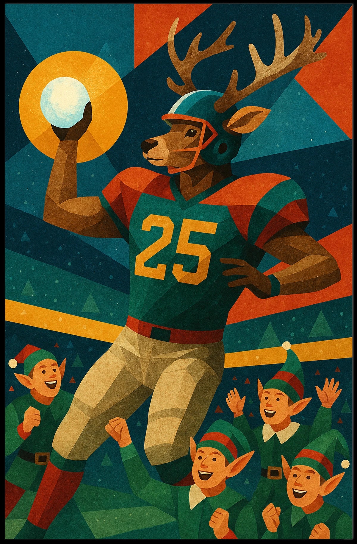 Reindeer Quarterback Extravaganza Poster