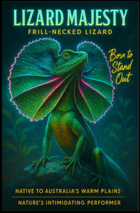 Lizard Majesty Frill-Necked Lizard Poster