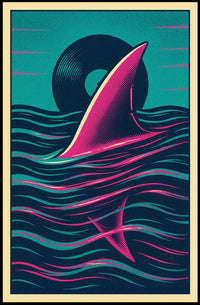 Vinyl Shark Poster