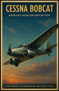 Cessna Bobcat Vintage Aviation Poster: Inspiring Flight Art