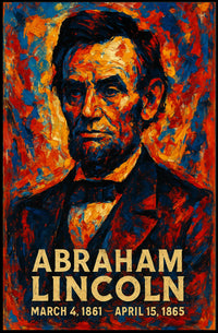 Abraham Lincoln 16th President of the United States Glitch Hop Art Poster