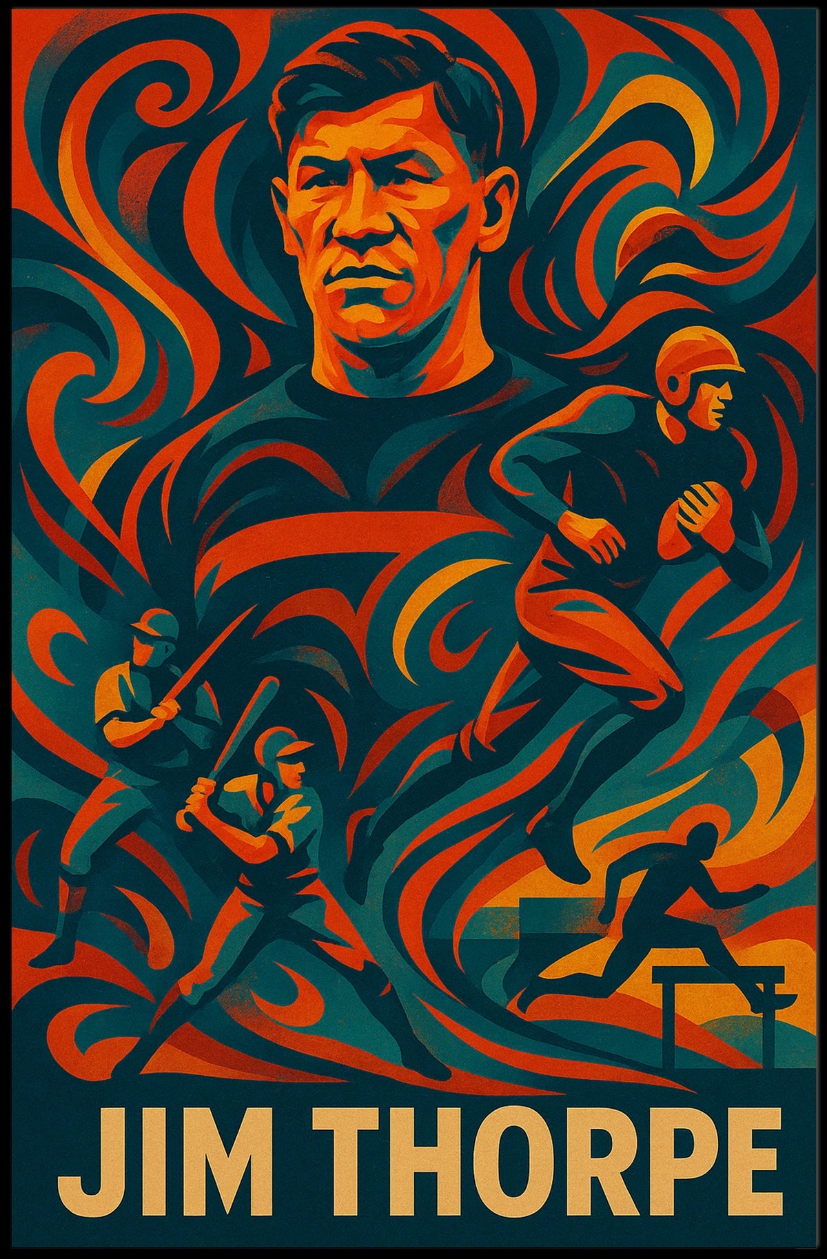 Jim Thorpe Legendary Athlete Poster