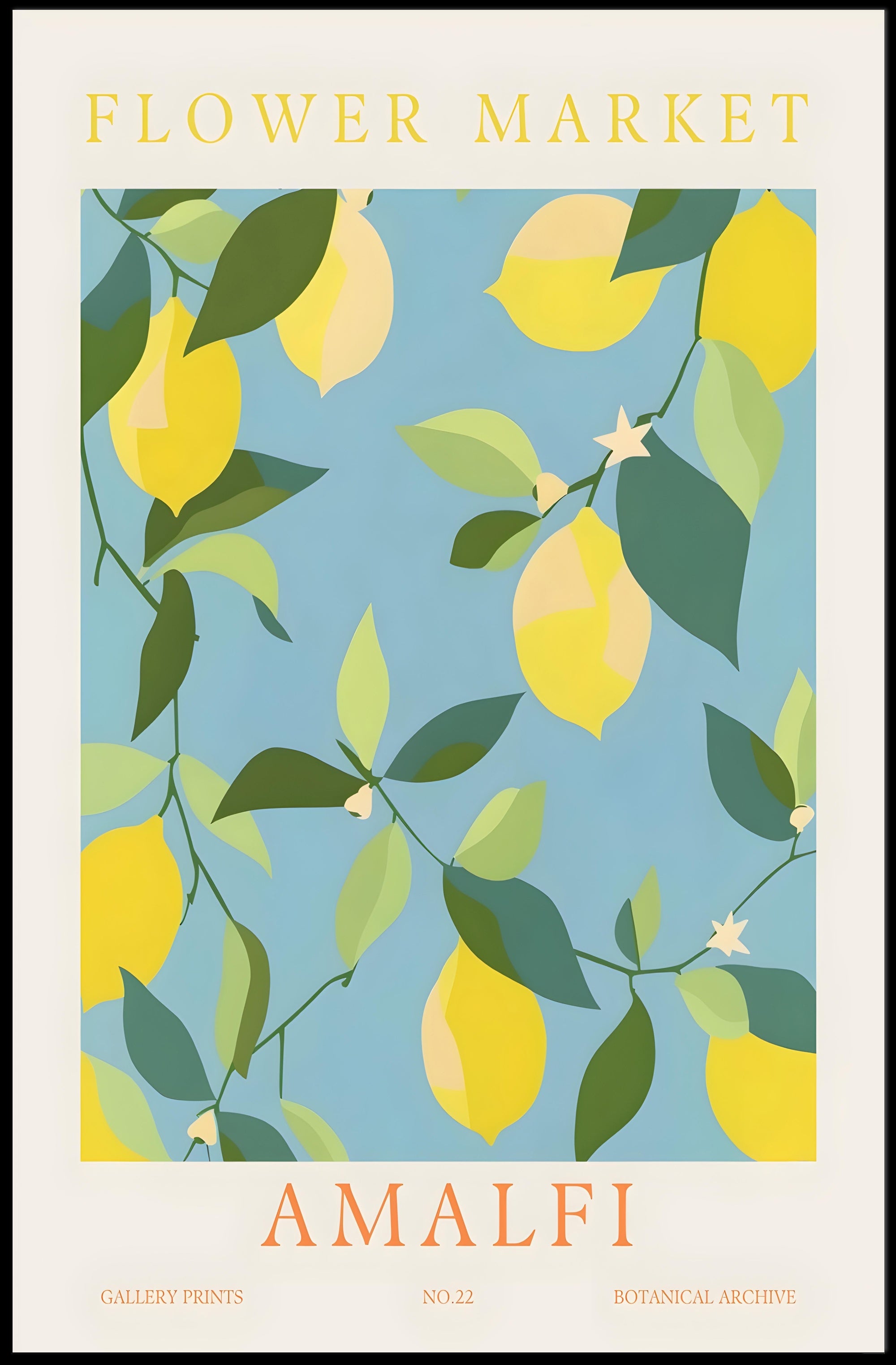 Amalfi Botanical Print Poster