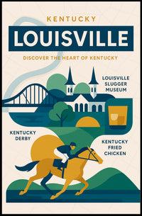 Louisville Charm: Modern Travel Poster PosterGoat
