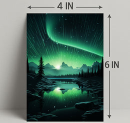 Aurora Over Tranquil Landscape Poster
