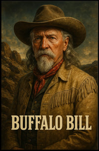 Buffalo Bill Classic Western Portrait Cultural Heritage Poster